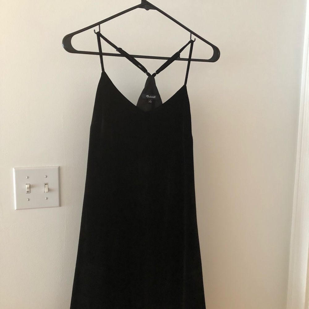 Madewell velvet slip dress